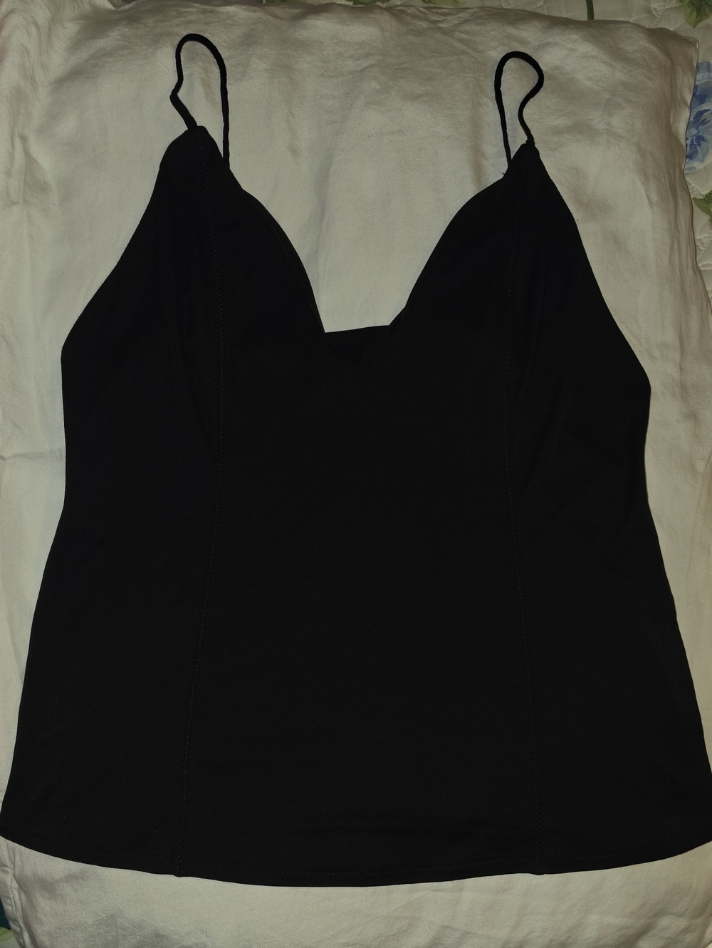 Zara Size Small Black V-Neck Spaghetti Strap Cami